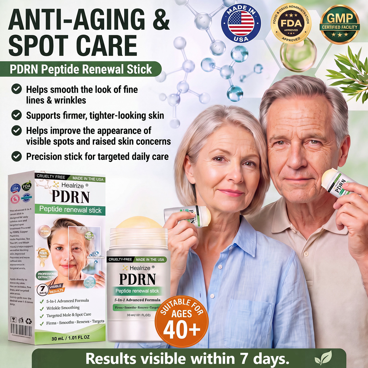 𝑯𝒆𝒂𝒍𝒓𝒊𝒛𝒆® 👵👵𝑷𝑫𝑹𝑵 𝑨𝒏𝒕𝒊-𝑨𝒈𝒊𝒏𝒈 & 𝑻𝒂𝒓𝒈𝒆𝒕𝒆𝒅 𝑺𝒑𝒐𝒕 𝑹𝒆𝒏𝒆𝒘𝒂𝒍 𝑺𝒕𝒊𝒄𝒌（𝑯𝒆𝒍𝒑𝒔 𝑺𝒎𝒐𝒐𝒕𝒉 𝑾𝒓𝒊𝒏𝒌𝒍𝒆𝒔, 𝑺𝒖𝒑𝒑𝒐𝒓𝒕 𝑭𝒊𝒓𝒎𝒆𝒓-𝑳𝒐𝒐𝒌𝒊𝒏𝒈 𝑺𝒌𝒊𝒏, 𝒂𝒏𝒅 𝑰𝒎𝒑𝒓𝒐𝒗𝒆 𝑻𝒉𝒆 𝑨𝒑𝒑𝒆𝒂𝒓𝒂𝒏𝒄𝒆 𝑶𝒇 𝑽𝒊𝒔𝒊𝒃𝒍𝒆 𝑺𝒑𝒐𝒕𝒔）